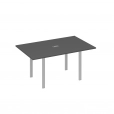 Стол 160 на металлокаркасе UNO переговорный антрацит премиум / металлокаркас серый А4 С1 121 АР