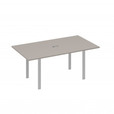 Стол 180 на металлокаркасе UNO для переговоров мокко премиум / металлокаркас серый А4 С1 122 МП