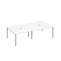 Стол переговорный 280x144 на каркасе UNO белый премиум / металлокаркас серый А4 С1 135-2 БП