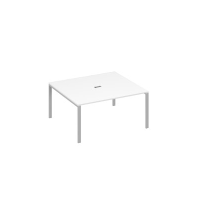 Стол 160 на каркасе UNO для переговоров белый премиум / металлокаркас серый А4 С1 136 БП