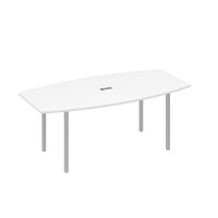 Стол для переговоров 200 на каркасе DUE белый премиум / металлокаркас серый А4 С2 113 БП