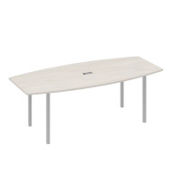 Стол для переговоров 220 с каркасом DUE дуб / металлокаркас серый А4 С2 114 ДШ