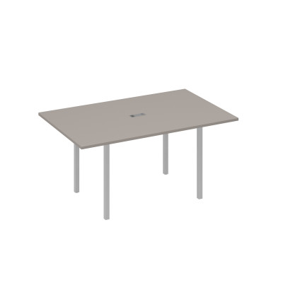 Стол для переговоров 160 прямой на каркасе DUE мокко премиум / металлокаркас серый А4 С2 121 МП