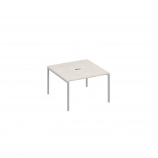 Стол 120 для переговорный на каркасе DUE дуб / металлокаркас серый А4 С2 131 ДШ