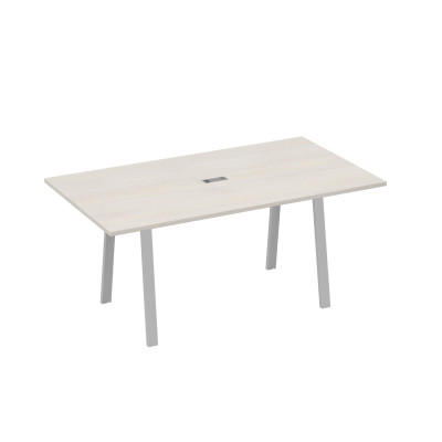Стол 180 с металлокаркасом TRE для переговоров дуб / металлокаркас серый А4 С3 122 ДШ