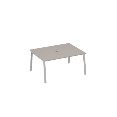 Стол 160 на металлокаркасе TRE для переговорной мокко премиум / металлокаркас серый А4 С3 133 МП