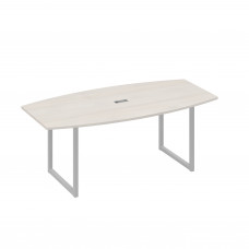 Стол переговорный 200 с металлокаркасом QUATTRO дуб / металлокаркас серый А4 С4 113 ДШ