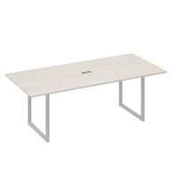Стол 220 переговорный с металлокаркасом QUATTRO дуб / металлокаркас серый А4 С4 124 ДШ