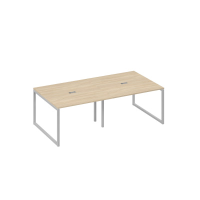 Стол 240 с каркасом QUATTRO переговорный дуб скандинавский / металлокаркас серый А4 С4 131-2 ДК