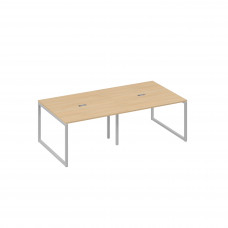 Стол 240 с каркасом QUATTRO переговорный натуральный дуб / металлокаркас серый А4 С4 131-2 НД