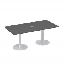 Стол 200 переговорный на колоннах антрацит премиум А4 ХР 123 АР
