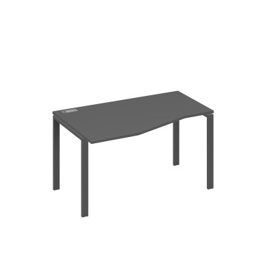 Стол левый "Техно" на металлокаркасе UNO эргономичный антрацит премиум / металлокаркас антрацит А4 А1 063 АР