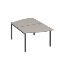 Рабочая станция столы Техно на металлокаркасе UNO (2х120) мокко премиум / металлокаркас антрацит А4 А1 189 МП