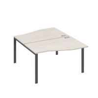 Рабочая станция каркас UNO столы (2х140) Техно дуб / металлокаркас антрацит А4 А1 190 ДШ