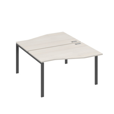 Рабочая станция каркас UNO столы (2х140) Техно дуб / металлокаркас антрацит А4 А1 190 ДШ