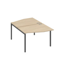 Рабочая станция металлокаркас DUE столы Техно (2х120) дуб скандинавский / металлокаркас антрацит А4 А2 189 ДК