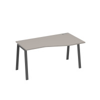 Стол правый "Техно" на металлокаркасе TRE эргономичный мокко премиум / металлокаркас антрацит А4 А3 066 МП