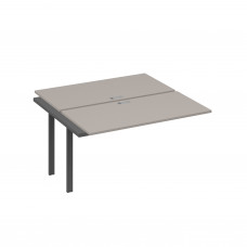 Секция (2х140) стола рабочей станции опоры UNO мокко премиум / металлокаркас антрацит А4 А1 174-1 МП