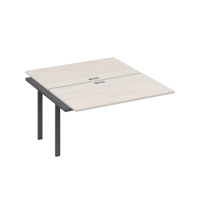 Секция на каркасе TRE стола рабочей станции 2х140 дуб / металлокаркас антрацит А4 А3 177-1 ДШ