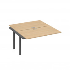 Секция на каркасе TRE стола рабочей станции 2х140 натуральный дуб / металлокаркас антрацит А4 А3 177-1 НД