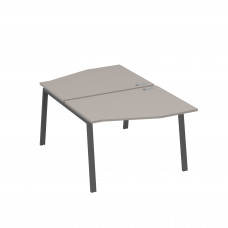 Рабочая станция со столами Техно на металлокаркасе TRE (2х120) мокко премиум / металлокаркас антрацит А4 А3 189 МП