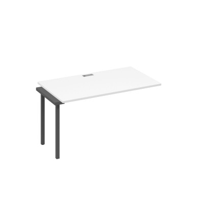 Секция 140х80 рабочей станции на каркасе DUE белый премиум / металлокаркас антрацит А4 А2 024-1 БП