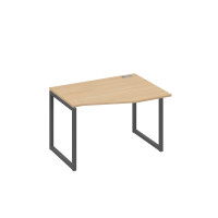 Стол на металлокаркасе QUATTRO "Техно" эргономичный правый натуральный дуб / металлокаркас антрацит А4 А4 062 НД