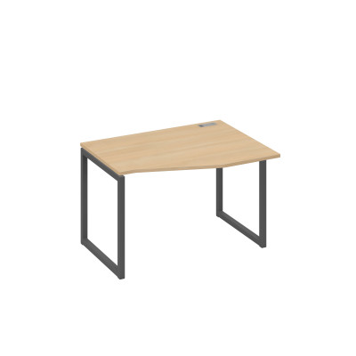Стол на металлокаркасе QUATTRO "Техно" эргономичный правый натуральный дуб / металлокаркас антрацит А4 А4 062 НД