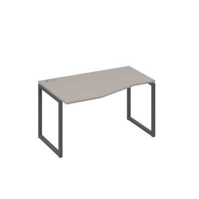Стол левый эргономичный "Техно" металлокаркас QUATTRO мокко премиум / металлокаркас антрацит А4 А4 063 МП