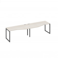 Рабочая станция со столами Техно (2х160) на каркасе QUATTRO дуб / металлокаркас антрацит А4 А4 065-2 ДШ