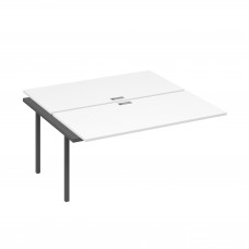 Секция стола на металлокаркасе DUE (2х160) белый премиум / металлокаркас антрацит А4 А2 178-1 БП
