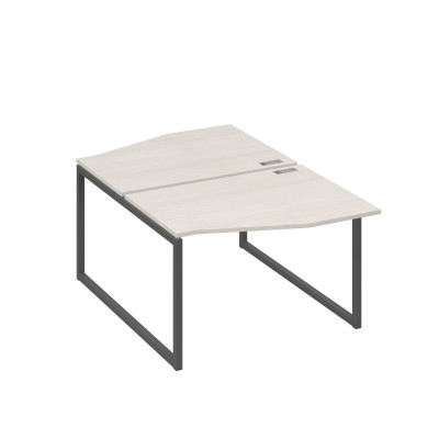 Рабочая станция каркас QUATTRO (2х120) столы Техно дуб / металлокаркас антрацит А4 А4 189 ДШ