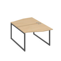 Рабочая станция каркас QUATTRO (2х120) столы Техно натуральный дуб / металлокаркас антрацит А4 А4 189 НД