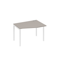 Стол эргономичный металлокаркас DUE правый "Техно" мокко премиум / металлокаркас белый А4 Б2 062 МП