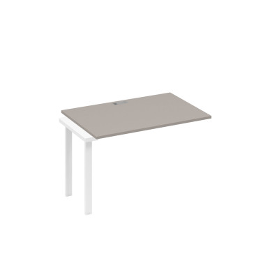 Секция 120 стола станции с опорами TRE мокко премиум / металлокаркас белый А4 Б3 023-1 МП