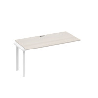 Секция стола станции 160 с каркасом TRE дуб / металлокаркас белый А4 Б3 025-1 ДШ