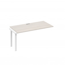 Секция стола станции 160 с каркасом TRE дуб / металлокаркас белый А4 Б3 025-1 ДШ