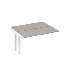Секция стола рабочей станции на металлокаркасе UNO (2х140) мокко премиум / металлокаркас белый А4 Б1 171-1 МП