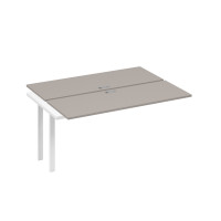 Секция стола станции 2х160 на опорах TRE мокко премиум / металлокаркас белый А4 Б3 172-1 МП