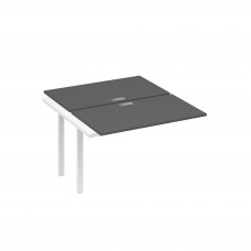 Секция рабочей станции на металлокаркасе UNO (2х120) антрацит премиум / металлокаркас белый А4 Б1 173-1 АР