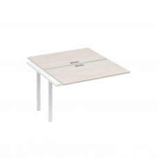 Секция рабочей станции на металлокаркасе UNO (2х120) дуб / металлокаркас белый А4 Б1 173-1 ДШ