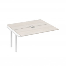 Секция стола станции 2х160 с каркасом TRE дуб / металлокаркас белый А4 Б3 175-1 ДШ