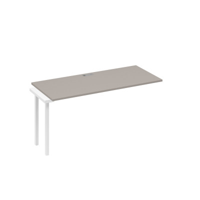 Секция стола рабочей станции 160 опоры QUATTRO мокко премиум / металлокаркас белый А4 Б4 015-1 МП