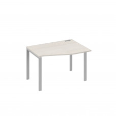 Стол правый "Техно" эргономичный на металлокаркасе UNO дуб / металлокаркас серый А4 С1 062 ДШ