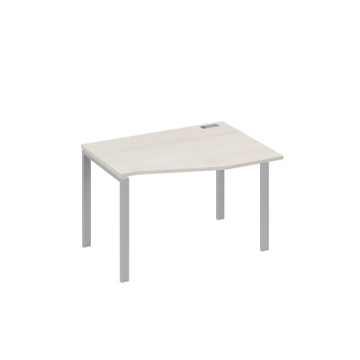 Стол правый "Техно" эргономичный на металлокаркасе UNO дуб / металлокаркас серый А4 С1 062 ДШ