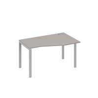 Стол на металлокаркасе UNO эргономичный правый "Техно" мокко премиум / металлокаркас серый А4 С1 064 МП