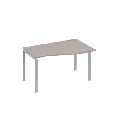 Стол на металлокаркасе UNO эргономичный правый "Техно" мокко премиум / металлокаркас серый А4 С1 064 МП