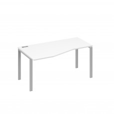 Стол эргономичный левый "Техно" на металлокаркасе UNO белый премиум / металлокаркас серый А4 С1 065 БП
