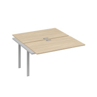 Секция стола рабочей станции 2х140 на каркасе UNO дуб скандинавский / металлокаркас серый А4 С1 177-1 ДК