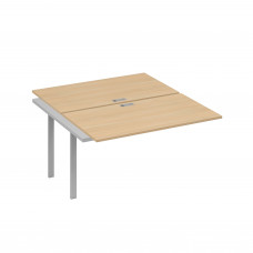 Секция стола рабочей станции 2х140 на каркасе UNO натуральный дуб / металлокаркас серый А4 С1 177-1 НД